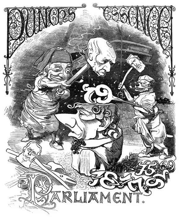 Framed Print : British London satire caricatures comics cartoon illustrations: Anvil Framed Print : British London satire caricatures comics cartoon illustrations: Anvil