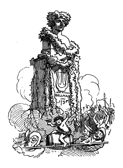 Framed Print : British London satire caricatures comics cartoon illustrations: Bellman statue Framed Print : British London satire caricatures comics cartoon illustrations: Bellman statue