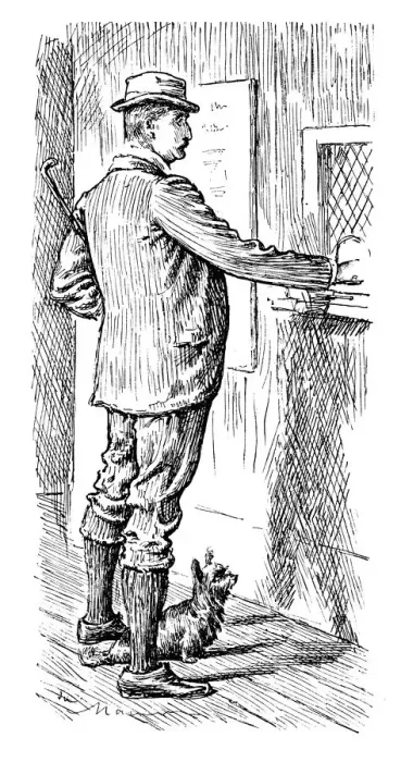 Framed Print : British London satire caricatures comics cartoon illustrations: Buying ticket Framed Print : British London satire caricatures comics cartoon illustrations: Buying ticket