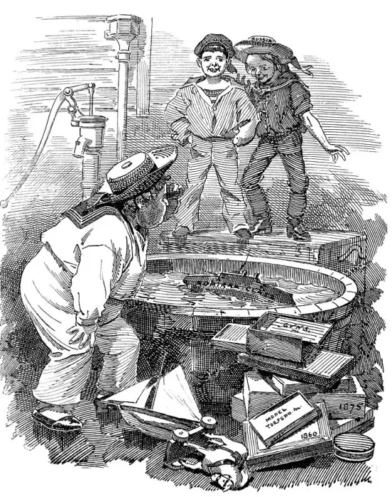 Framed Print : British London satire caricatures comics cartoon illustrations: Children playing Framed Print : British London satire caricatures comics cartoon illustrations: Children playing