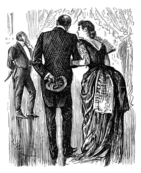 Framed Print : British London satire caricatures comics cartoon illustrations: Couple Framed Print : British London satire caricatures comics cartoon illustrations: Couple