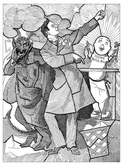 Framed Print : British London satire caricatures comics cartoon illustrations: The Devils advocate Framed Print : British London satire caricatures comics cartoon illustrations: The Devils advocate