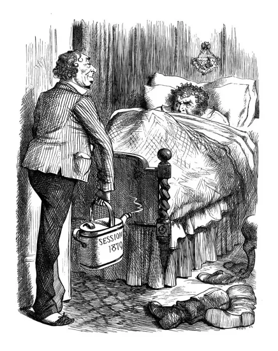 Framed Print : British London satire caricatures comics cartoon illustrations: Hot water Framed Print : British London satire caricatures comics cartoon illustrations: Hot water