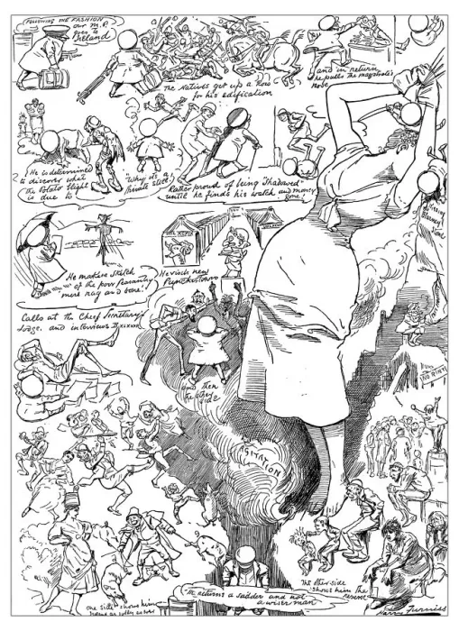 Framed Print : British London satire caricatures comics cartoon illustrations: Ireland Framed Print : British London satire caricatures comics cartoon illustrations: Ireland