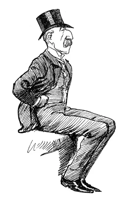 Framed Print : British London satire caricatures comics cartoon illustrations: Man Framed Print : British London satire caricatures comics cartoon illustrations: Man