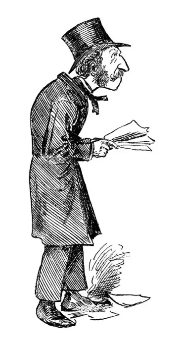 Framed Print : British London satire caricatures comics cartoon illustrations: Man Framed Print : British London satire caricatures comics cartoon illustrations: Man