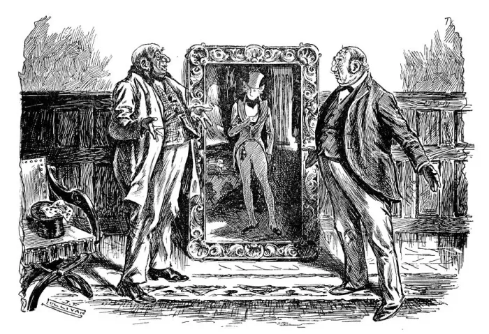 Framed Print : British London satire caricatures comics cartoon illustrations: Painting Framed Print : British London satire caricatures comics cartoon illustrations: Painting