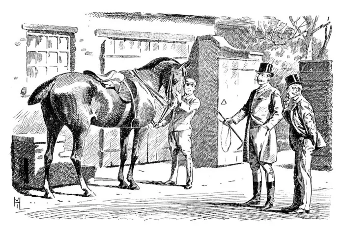 Framed Print : British London satire caricatures comics cartoon illustrations: Race horse