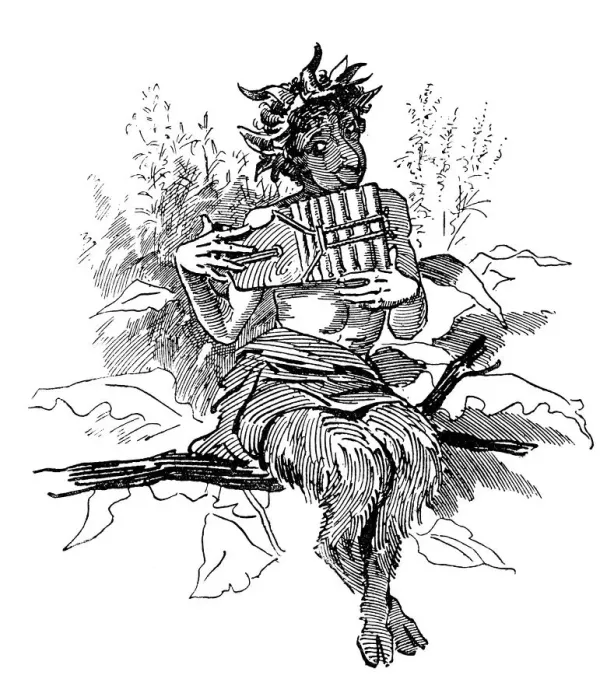 Framed Print : British London satire caricatures comics cartoon illustrations: Satyr Framed Print : British London satire caricatures comics cartoon illustrations: Satyr
