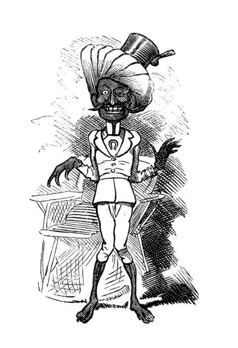 Framed Print : British London satire caricatures comics cartoon illustrations: Strange man Framed Print : British London satire caricatures comics cartoon illustrations: Strange man