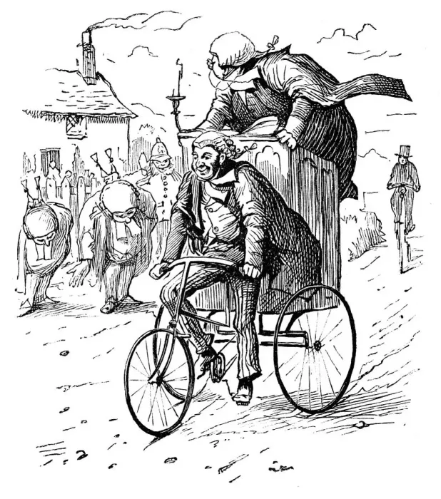 Framed Print : British London satire caricatures comics cartoon illustrations: Travelling Tribunal Framed Print : British London satire caricatures comics cartoon illustrations: Travelling Tribunal