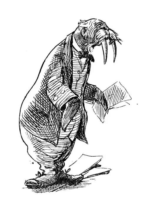 Framed Print : British London satire caricatures comics cartoon illustrations: Walrus Framed Print : British London satire caricatures comics cartoon illustrations: Walrus