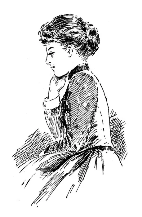 Framed Print : British London satire caricatures comics cartoon illustrations: woman profile Framed Print : British London satire caricatures comics cartoon illustrations: woman profile