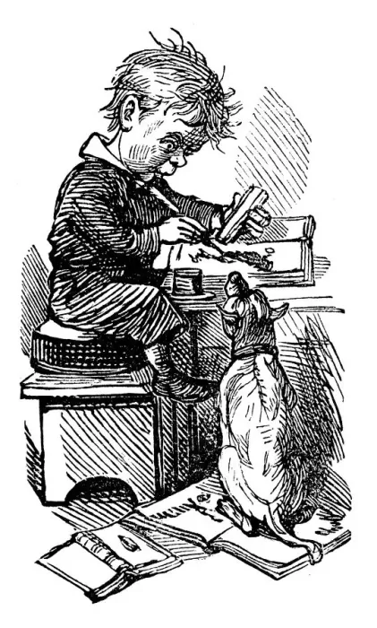 Framed Print : British London satire caricatures comics cartoon illustrations: Writing Framed Print : British London satire caricatures comics cartoon illustrations: Writing