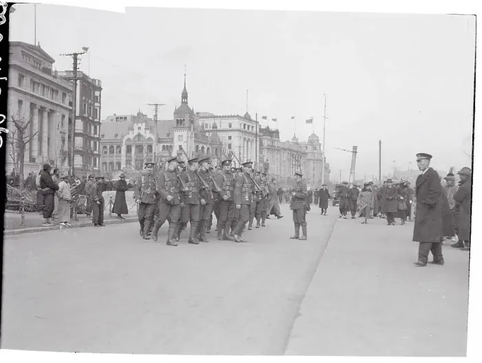 Framed Print : British Marines Landing at Customs Jetty Framed Print : British Marines Landing at Customs Jetty
