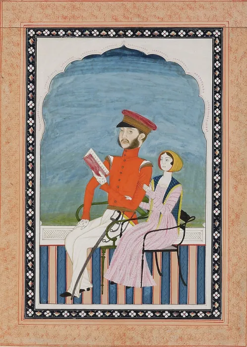 Framed Print : British Officer And His Wife Framed Print : British Officer And His Wife
