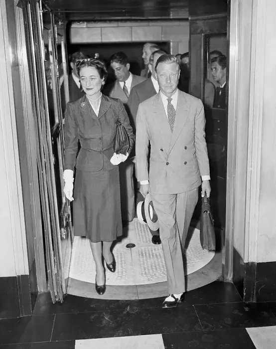 Framed Print : British Officials Entering Through Lobby of Hotel Framed Print : British Officials Entering Through Lobby of Hotel