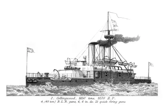 Framed Print : British Royal Navy Warship HMS Collingwood Framed Print : British Royal Navy Warship HMS Collingwood