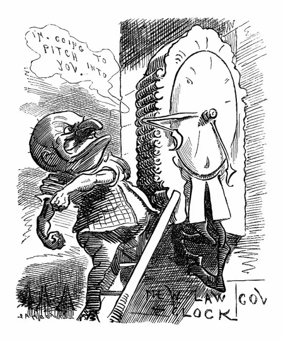 Framed Print : British satire caricature comic cartoon illustration Framed Print : British satire caricature comic cartoon illustration