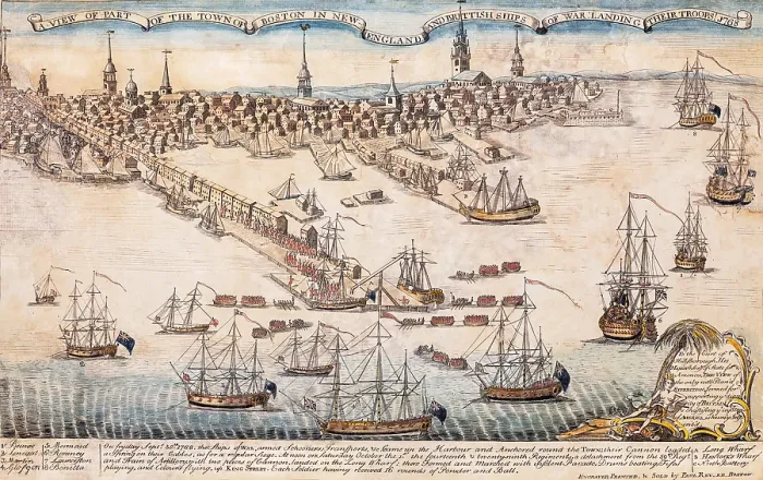 Framed Print : British Ships of War Landing Their Troops Framed Print : British Ships of War Landing Their Troops