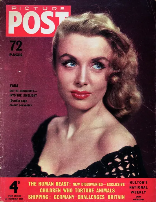 Framed Print : Yana. 26th November 1955: British singer Yana 