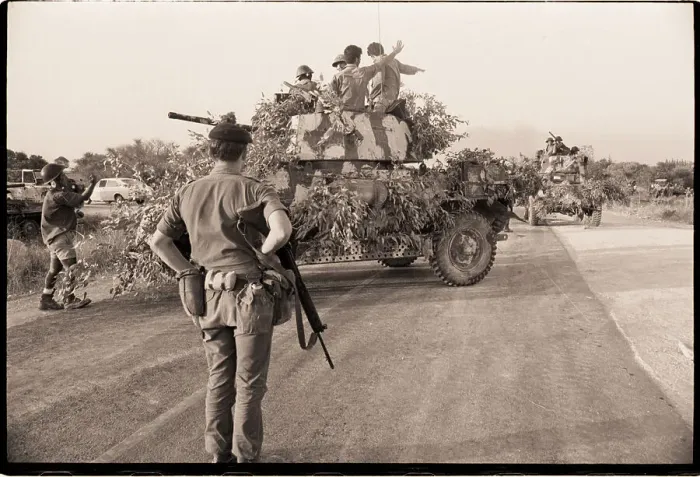 Framed Print : British Soldier Directing Greek Vehicle Framed Print : British Soldier Directing Greek Vehicle