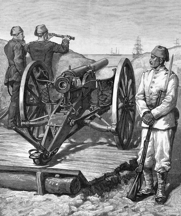 Framed Print : British Soldiers by Canon Eyeing Ships Offshore Framed Print : British Soldiers by Canon Eyeing Ships Offshore
