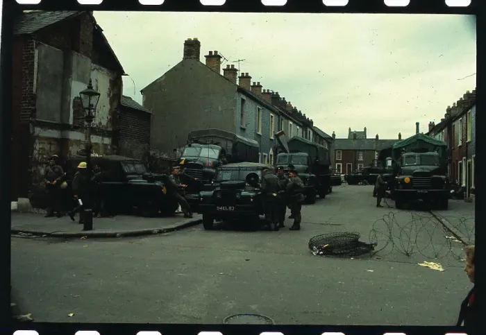 Framed Print : British Soldiers Gathered Near Vehicles Framed Print : British Soldiers Gathered Near Vehicles