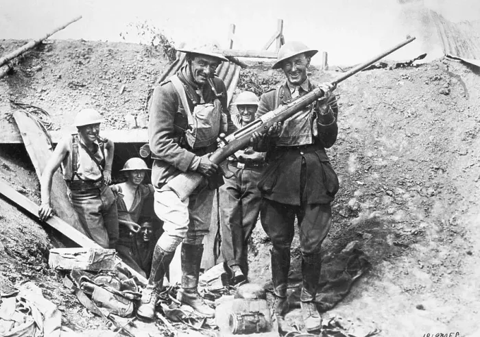 Framed Print : British Soldiers Holding German Anti-Tank Gun Framed Print : British Soldiers Holding German Anti-Tank Gun