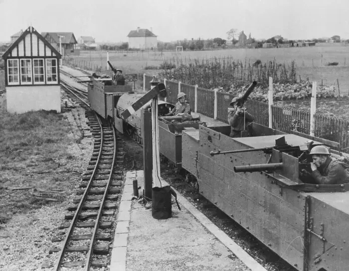 Framed Print : British Soldiers Patrolling In Train
