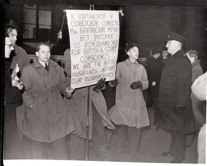 Framed Print : British Soldiers Protesting for Their Wives Framed Print : British Soldiers Protesting for Their Wives
