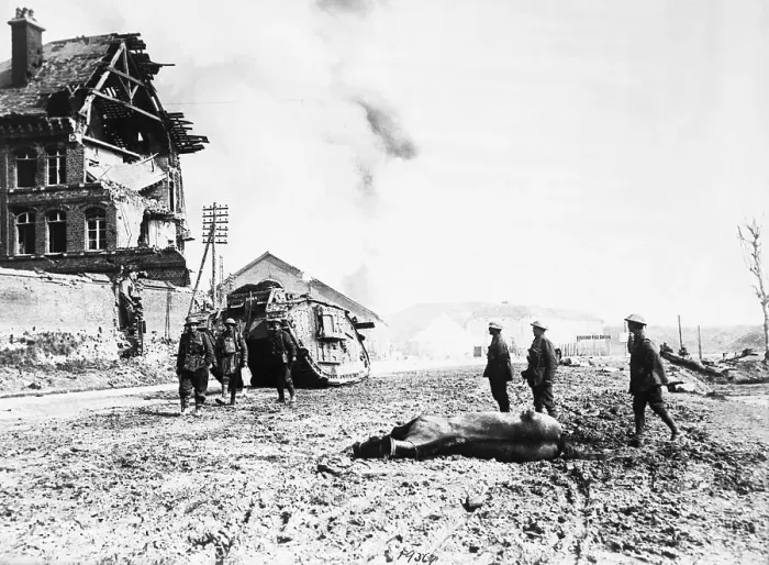 Framed Print : British Tank in France During World War I Framed Print : British Tank in France During World War I
