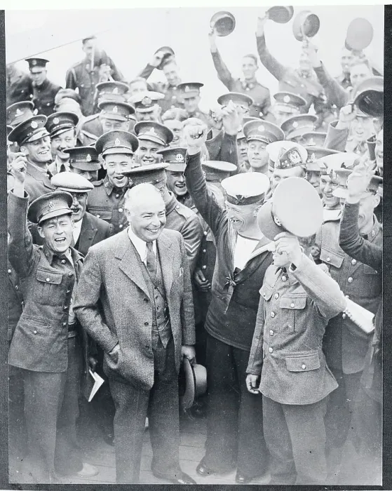 Framed Print : British Troops Cheering War Minister Framed Print : British Troops Cheering War Minister