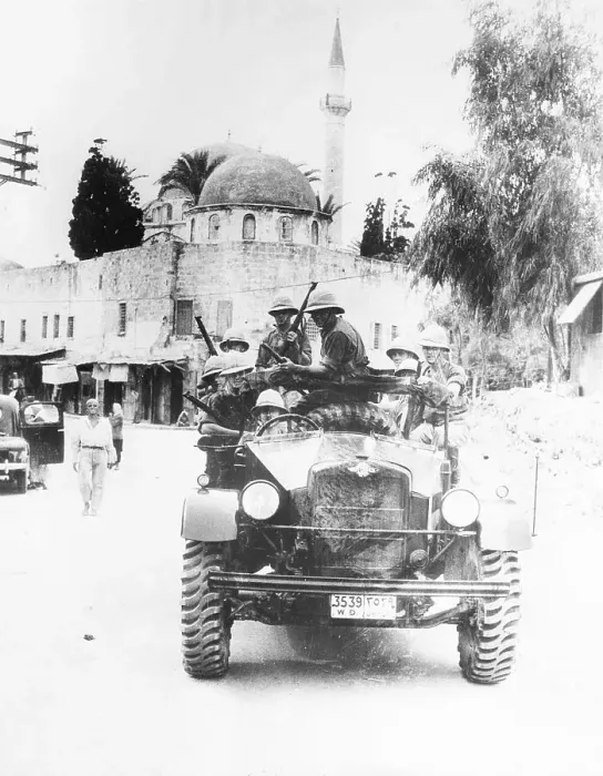 Framed Print : British Troops Patrolling Akko Framed Print : British Troops Patrolling Akko