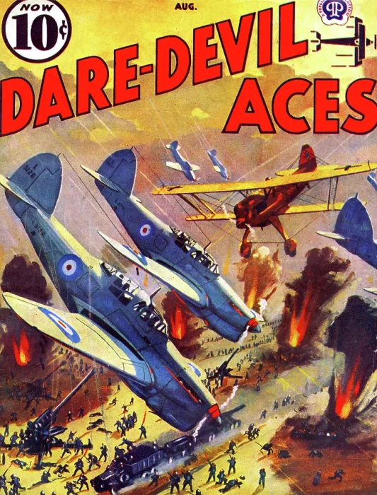Framed Print : British vs. Nazis in air fight over a battlefield