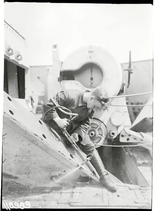 Framed Print : British Worker Dismantling Heligoland Weaponry Structure Framed Print : British Worker Dismantling Heligoland Weaponry Structure