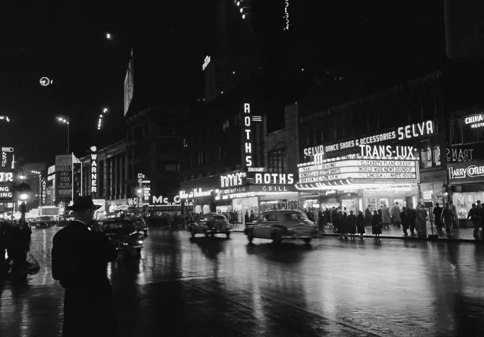 Framed Print : Broadway In 1952 Framed Print : Broadway In 1952