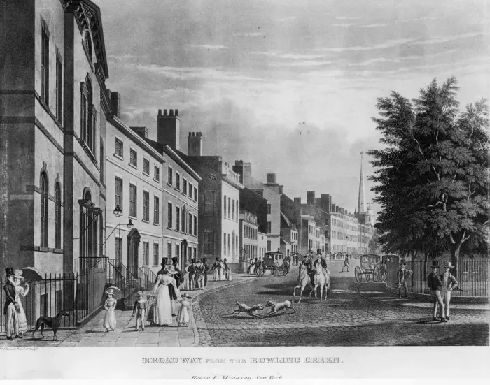 Framed Print : Broadway from Bowling Green Framed Print : Broadway from Bowling Green