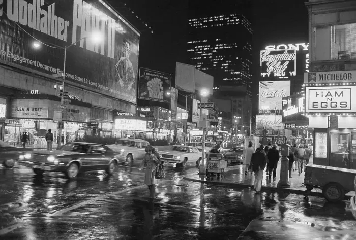 Framed Print : Broadway Night Scene After the Rain
