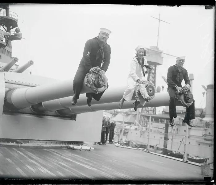 Framed Print : Broadway Stars on Navy Guns Framed Print : Broadway Stars on Navy Guns