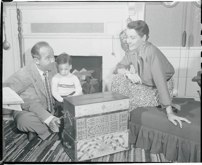 Framed Print : Broderick Crawford with Family Framed Print : Broderick Crawford with Family