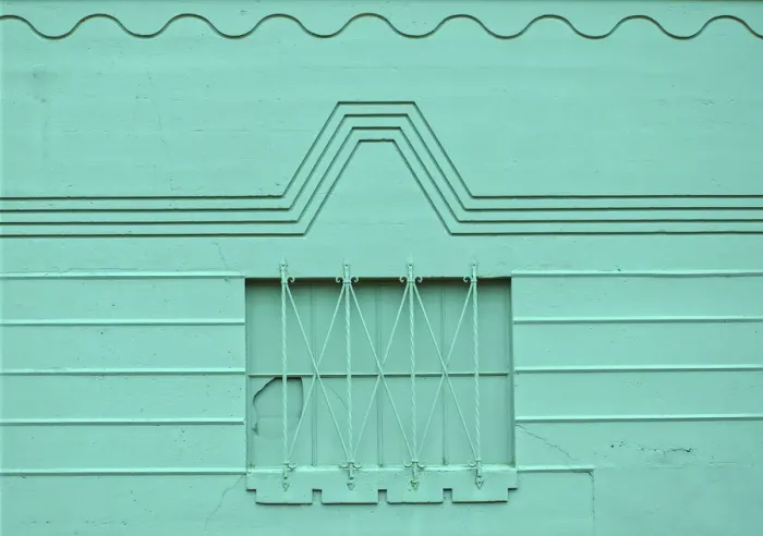 Framed Print : Broken Turquoise Window Framed Print : Broken Turquoise Window