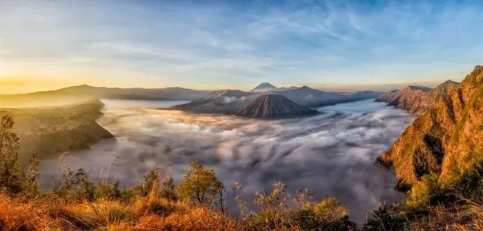Framed Print : Bromo volcano in indonesia