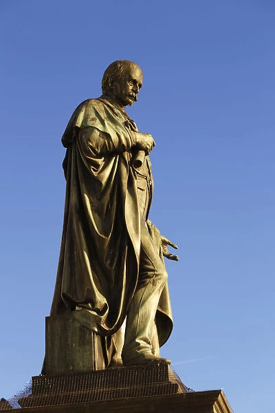 Bronze statue, Archduke Johann Fountain, Hauptplatz square, Graz, Styria, Austria, Europe, PublicGround