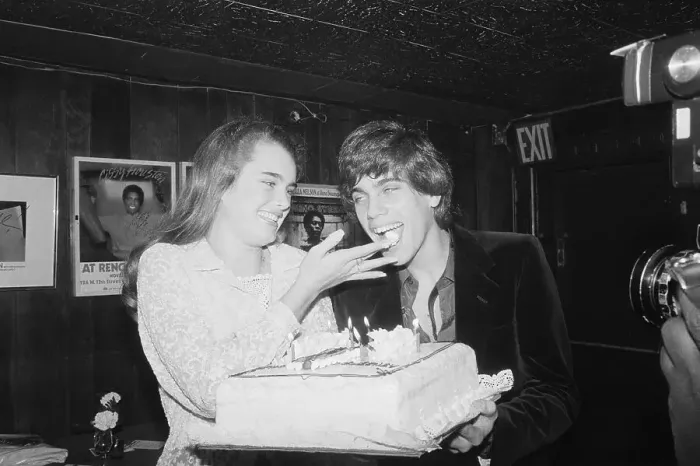 Framed Print : Brooke Shields Feeding Birthday Cake Framed Print : Brooke Shields Feeding Birthday Cake
