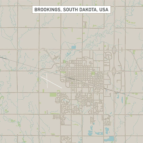 Brookings South Dakota US City Street Map