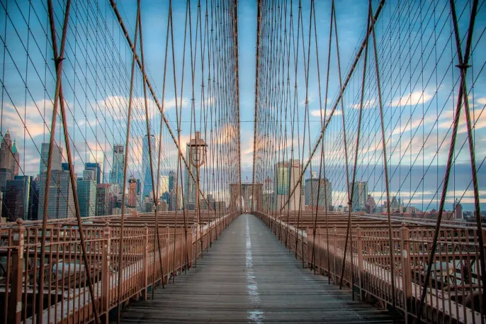Framed Print : On the Brooklyn Bridge Framed Print : On the Brooklyn Bridge