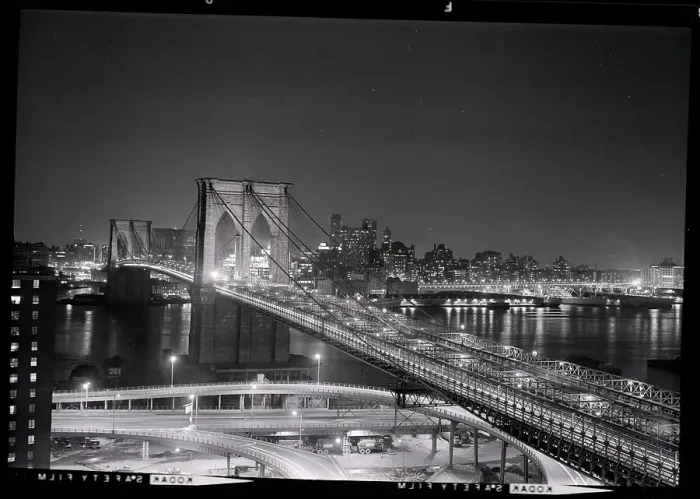 Framed Print : Brooklyn Bridge at Night Framed Print : Brooklyn Bridge at Night