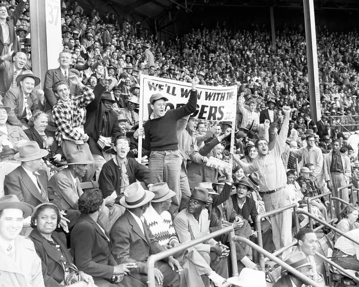 Framed Print : Brooklyn Dodgers Fans at World Series Framed Print : Brooklyn Dodgers Fans at World Series