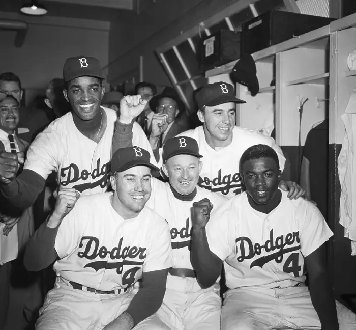 Framed Print : Brooklyn Dodgers in a Locker Room Framed Print : Brooklyn Dodgers in a Locker Room